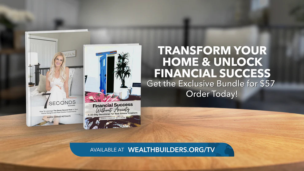 WB-7_Seconds_Financial_Success_BUNDLE 7 seconds and financial success product bundle cover image with the book covers for each on a table with the text "transform your home & unlock financial success"